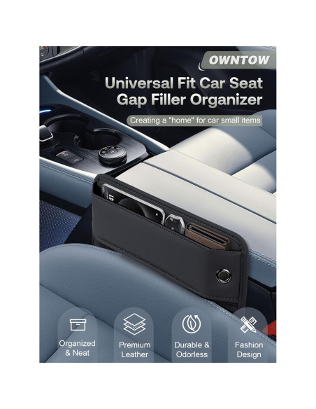 Relleno Organizador de Cuero Owntow para Espacio entre Asientos Relleno Organizador de Cuero Owntow para Espacio entre Asientos