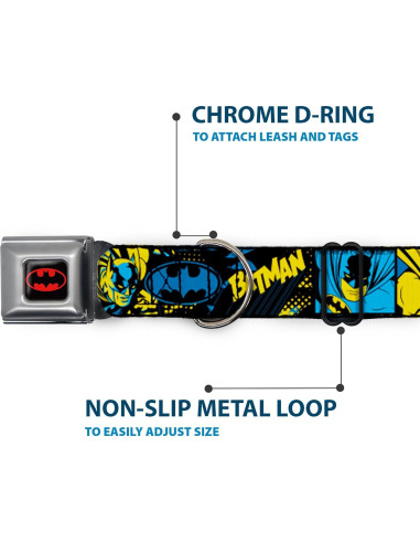 Collar para Perro DC Comics Batman - Ajustable 24.1-33 cm