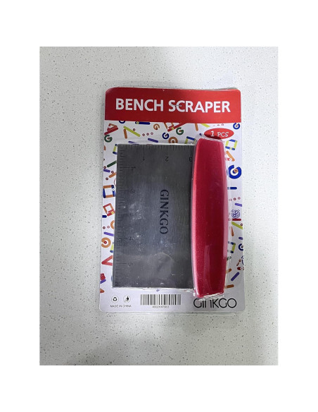 Raspador de Masa GINKGO de Acero Inoxidable Rojo 16.76cm Raspador de Masa GINKGO de Acero Inoxidable Rojo 16.76cm