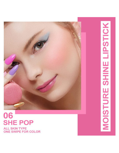 Pintalabios Hidratante Brillante Oulac 2.2g Color 06 She Pop