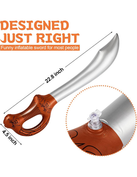 Espadas Pirata Inflables ZAUGONTW 14 Piezas 58 cm PVC Espadas Pirata Inflables ZAUGONTW 14 Piezas 58 cm PVC