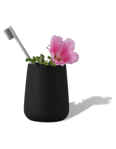 Soporte para Cepillos de Dientes Cerámica Negra Mate ABBI NIMO