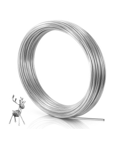 Alambre de Aluminio Flexible 3mm PEASUG 10 Metros para Manualidades
