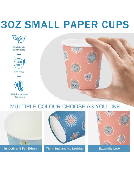 Vasos de Papel Desechables SIUQ 3 oz - Paquete 1200 Unidades Vasos de Papel Desechables SIUQ 3 oz - Paquete 1200 Unidades