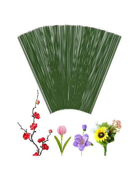 100 Alambres Florales Verdes 26 Gauge FIVEIZERO para Manualidades 100 Alambres Florales Verdes 26 Gauge FIVEIZERO para Manualidades