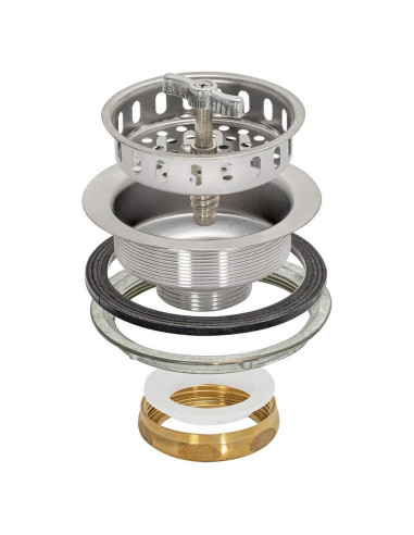 Colador de Fregadero EZ-FLO Acero Inoxidable 3.5 a 4 Pulgadas