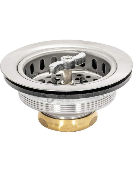 Colador de Fregadero EZ-FLO Acero Inoxidable 3.5 a 4 Pulgadas Colador de Fregadero EZ-FLO Acero Inoxidable 3.5 a 4 Pulgadas