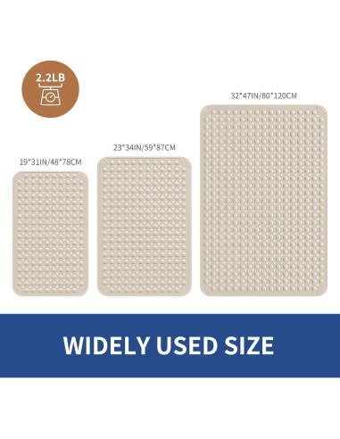 Tapete de Baño Antideslizante OTHWAY 79x48cm TPE Albaricoque