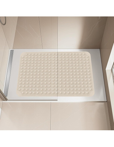 Tapete de Baño Antideslizante OTHWAY 79x48cm TPE Albaricoque