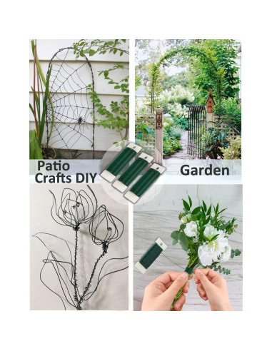 Alambre Floral Verde Zeanla 3 Rollos 107 Metros 22 Calibre