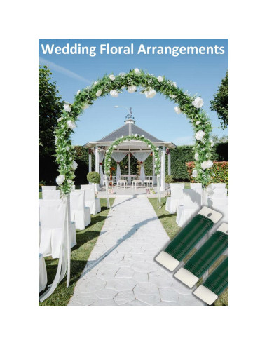 Alambre Floral Verde Zeanla 3 Rollos 107 Metros 22 Calibre