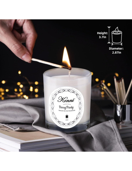 Vela Aromática KAMMAK de Cera de Soja 200g Aroma a Baya Vela Aromática KAMMAK de Cera de Soja 200g Aroma a Baya