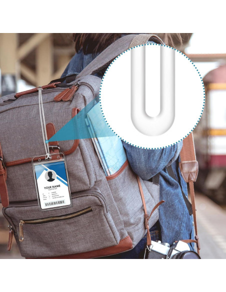Paquete de 60 correas de bucle de etiqueta de equipaje Koorito 15 cm Paquete de 60 correas de bucle de etiqueta de equipaje Koorito 15 cm