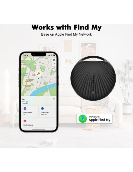 Paquete de 3 Localizadores Bluetooth Rechale Air Tracker Negro Paquete de 3 Localizadores Bluetooth Rechale Air Tracker Negro