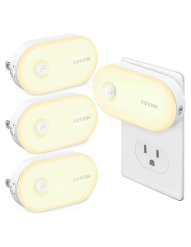 Luz Nocturna Enchufable AUVON con Sensor de Movimiento 120lm