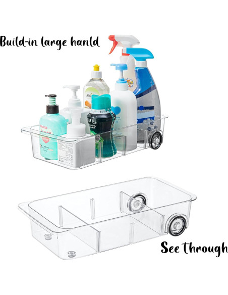 Bins Organizadores de Refrigerador LXLXXL 2 Paquete con Ruedas Bins Organizadores de Refrigerador LXLXXL 2 Paquete con Ruedas