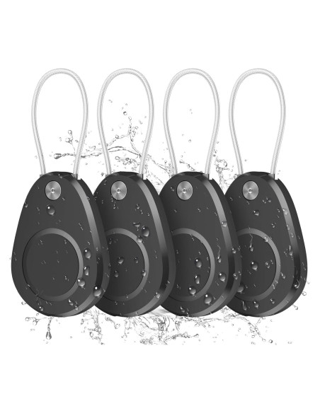 Soporte impermeable para AirTag Fiuned - 4 Paquete Negro Soporte impermeable para AirTag Fiuned - 4 Paquete Negro