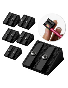 Sacapuntas de Metal Mr. Pen 6 Unidades 2 Agujeros Negro