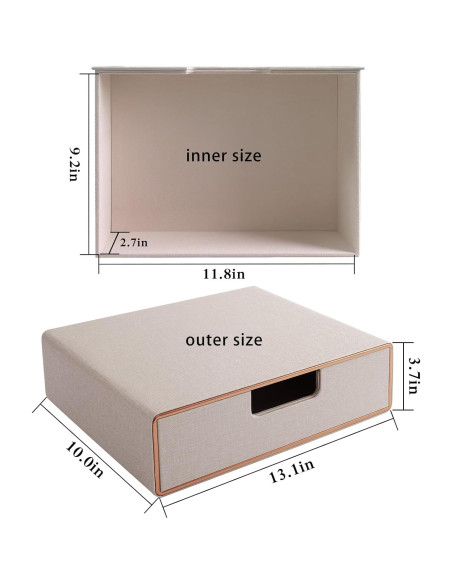 Organizador de Cajones Beige RHCSZ de Madera Ingenierizada 33.4x25.4 cm Organizador de Cajones Beige RHCSZ de Madera Ingenierizada 33.4x25.4 cm