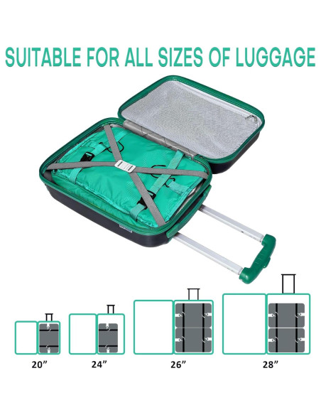 Cubos de Empaque Colgantes Fancyou 43x30.5x61cm Nylon Verde Cubos de Empaque Colgantes Fancyou 43x30.5x61cm Nylon Verde