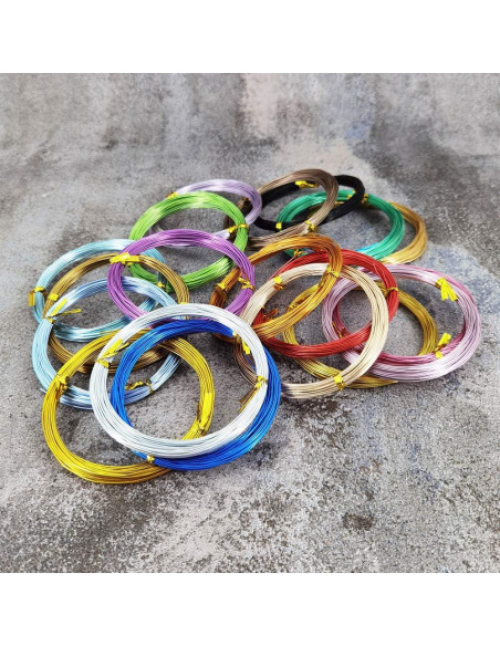 Alambre de Aluminio Flexible Inspirelle 20 Colores 10M 0.8mm Alambre de Aluminio Flexible Inspirelle 20 Colores 10M 0.8mm