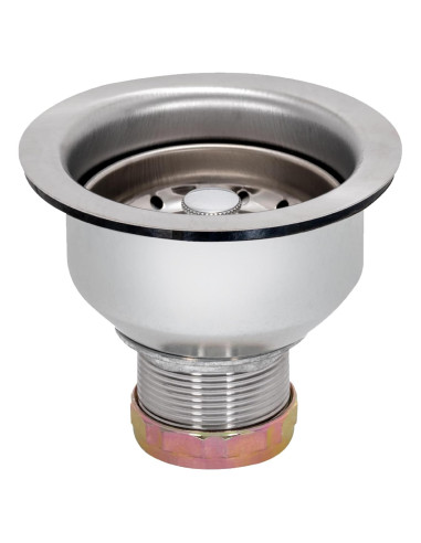 Colador de Fregadero de Cocina EZ-FLO Doble Taza Acero Inoxidable