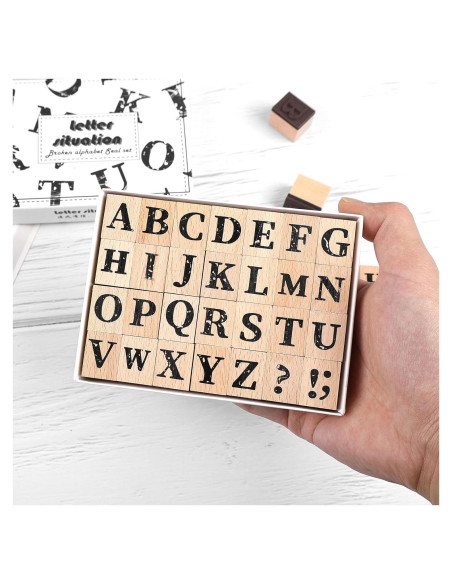 Juego de Sellos de Letras Mayúsculas Dizdkizd - 28 Piezas Juego de Sellos de Letras Mayúsculas Dizdkizd - 28 Piezas