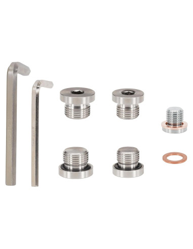 Kit de Tapones de Drenaje y Llenado Dsnaduo 5 PCS Acero Inoxidable