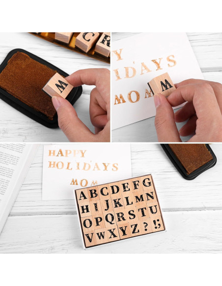 Juego de Sellos de Letras Mayúsculas Dizdkizd - 28 Piezas Juego de Sellos de Letras Mayúsculas Dizdkizd - 28 Piezas