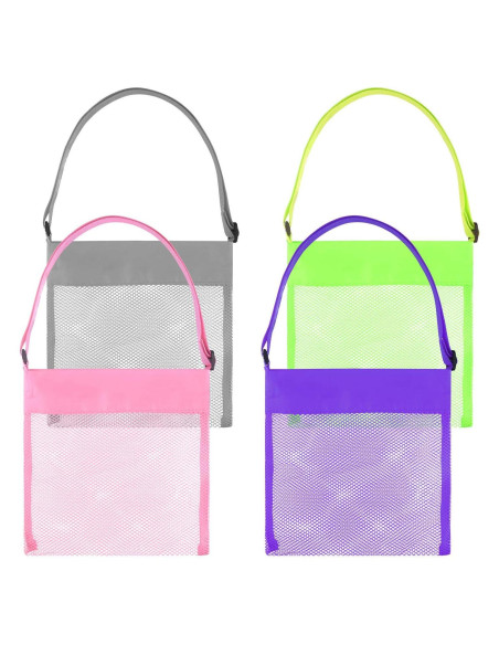 Bolsas de Playa de Malla TUPARKA 4 Pcs Ajustables 22x21cm Bolsas de Playa de Malla TUPARKA 4 Pcs Ajustables 22x21cm