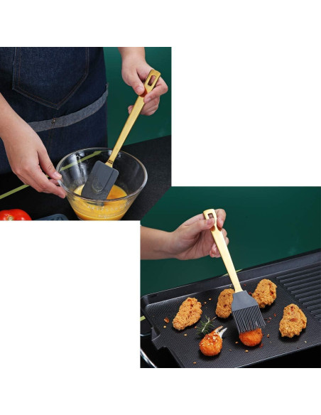 Set de Cucharas de Cocina Doradas 6 Piezas Berglander Set de Cucharas de Cocina Doradas 6 Piezas Berglander