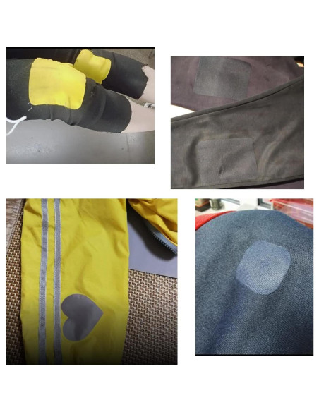 Parches Termoadhesivos Guokuai 6PCS Algodón Negro 7.5x10.5cm Parches Termoadhesivos Guokuai 6PCS Algodón Negro 7.5x10.5cm