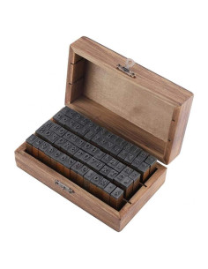 Set de Sellos de Alfabeto 70 PCS LYFJXX de Madera Vintage