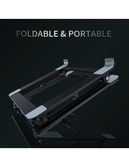 Soporte Ergonómico para Laptop VIGLT Ajustable Negro 10-17.3" Soporte Ergonómico para Laptop VIGLT Ajustable Negro 10-17.3"