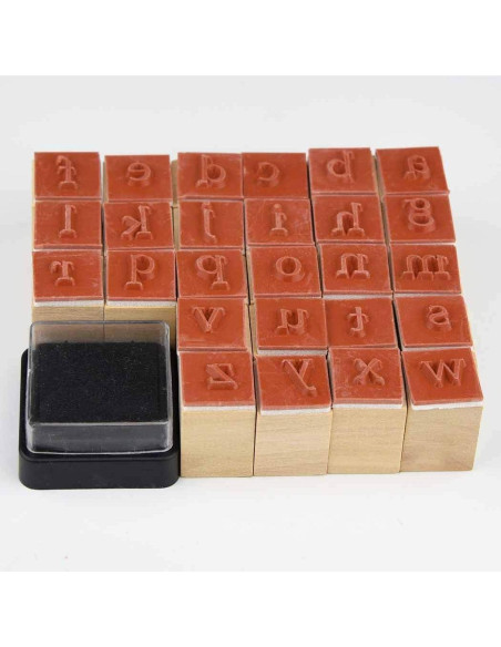Set de Sellos de Goma de Madera Miayon 52 Piezas Alfabeto DIY Set de Sellos de Goma de Madera Miayon 52 Piezas Alfabeto DIY