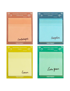 Notas Adhesivas Transparentes PARTSPOWER 4 Paquetes 7.62x7.62 cm