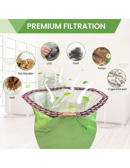 Paquete de 20 bolsas de aspiradora PureSturdy PSB5 10 QT Paquete de 20 bolsas de aspiradora PureSturdy PSB5 10 QT