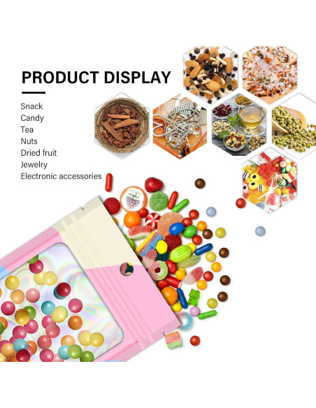 100 Bolsas de Empaque Holográficas Reutilizables 8.89x11.94cm 100 Bolsas de Empaque Holográficas Reutilizables 8.89x11.94cm