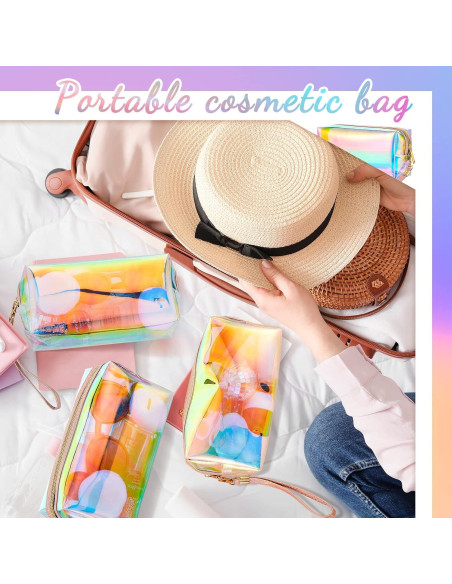 Bolsas de Maquillaje Holográficas Dunzy 8 Pcs Iridiscentes M Bolsas de Maquillaje Holográficas Dunzy 8 Pcs Iridiscentes M