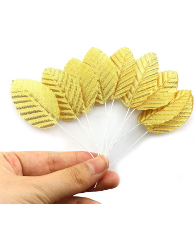 Hojas de Seda IVYRISE 200PCS Doradas para Decoración de Bodas