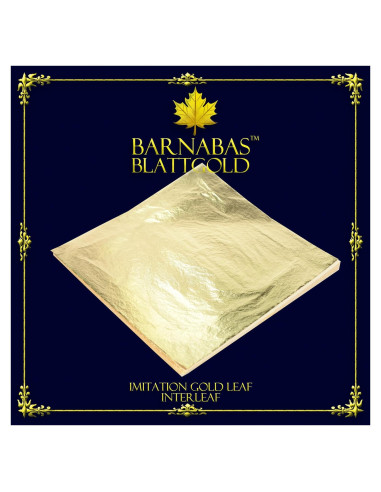 Hojas de Oro Imitación Barnabas Blattgold 1000 Hojas 16x16 cm