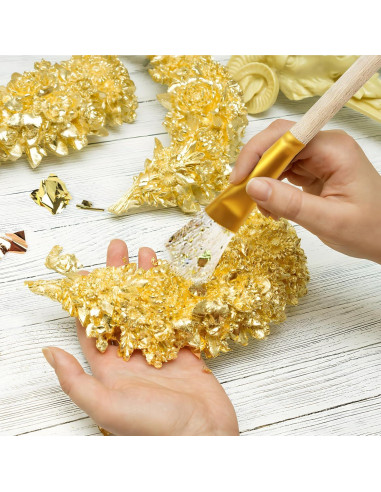 Kit de 150 Hojas de Oro para Manualidades GAQWOK - 3 Colores