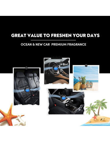 Ambientador de Auto Clips DRIVEJOY 8 PK Océano Larga Duración