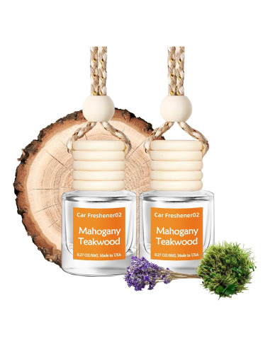 Ambientador de Auto Colgante Tyrikuu Mahogany Teakwood 2 Piezas