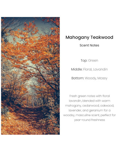 Ambientador de Auto Colgante Tyrikuu Mahogany Teakwood 2 Piezas
