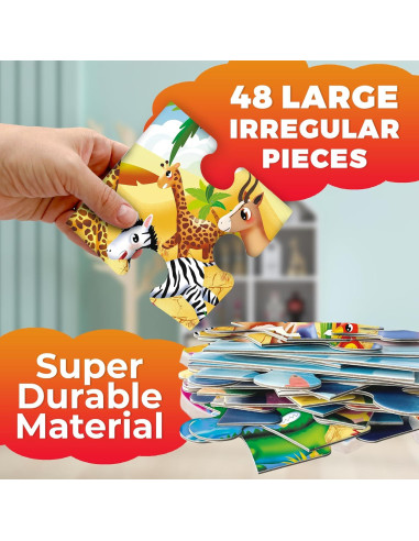 Puzzle de Suelo Gigante Quokka 2x3m para Niños 3-5 Años