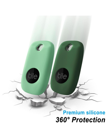 Funda de Silicona Geiomoo para Tile Pro 2022 - 2 Paquete Menta y Verde Esmeralda Funda de Silicona Geiomoo para Tile Pro 2022 - 2 Paquete Menta y Verde Esmeralda