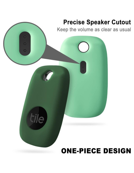 Funda de Silicona Geiomoo para Tile Pro 2022 - 2 Paquete Menta y Verde Esmeralda Funda de Silicona Geiomoo para Tile Pro 2022 - 2 Paquete Menta y Verde Esmeralda