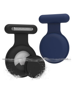 Soporte Impermeable para AirTag ZLIUCCR - 2 Piezas Negro/Azul