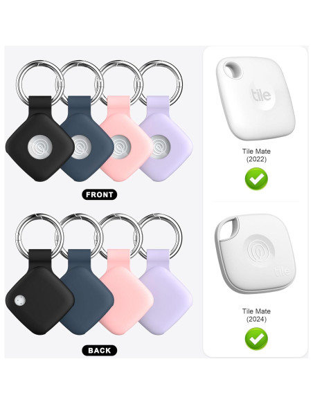 Funda de Silicona R-fun para Tile Mate 2022 y Life360 2024 - 4 Pack Funda de Silicona R-fun para Tile Mate 2022 y Life360 2024 - 4 Pack